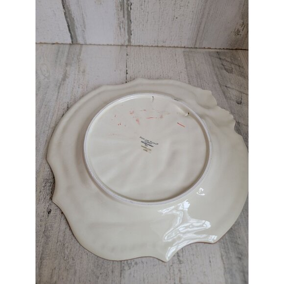 Flower Fitz Floyd classic Mediterraneo pink flower plate home decor - Picture 4 of 5